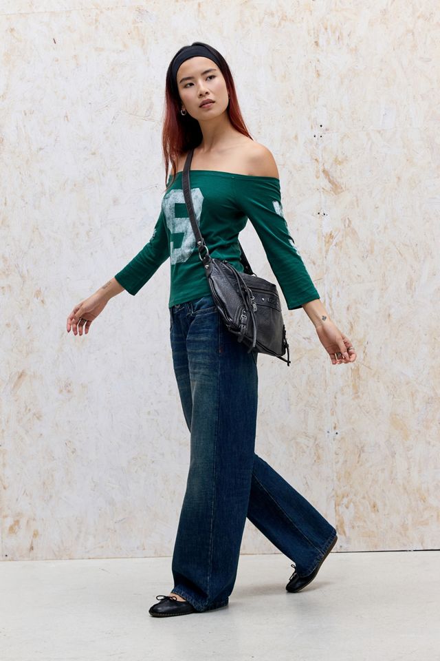 BDG Harlie 9 Off-Shoulder T-Shirt #1