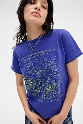 UO Dinosaur Doodle Relaxed T-Shirt