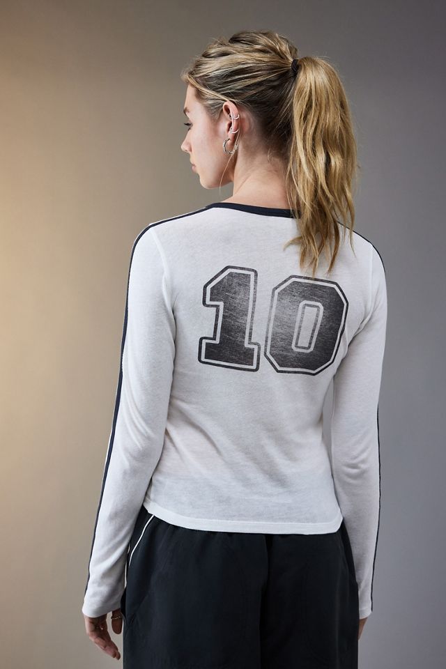 iets frans... White Mia Long-Sleeved Football T-Shirt #3
