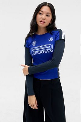 T-shirt de football deux pièces UO Bleu Peckham