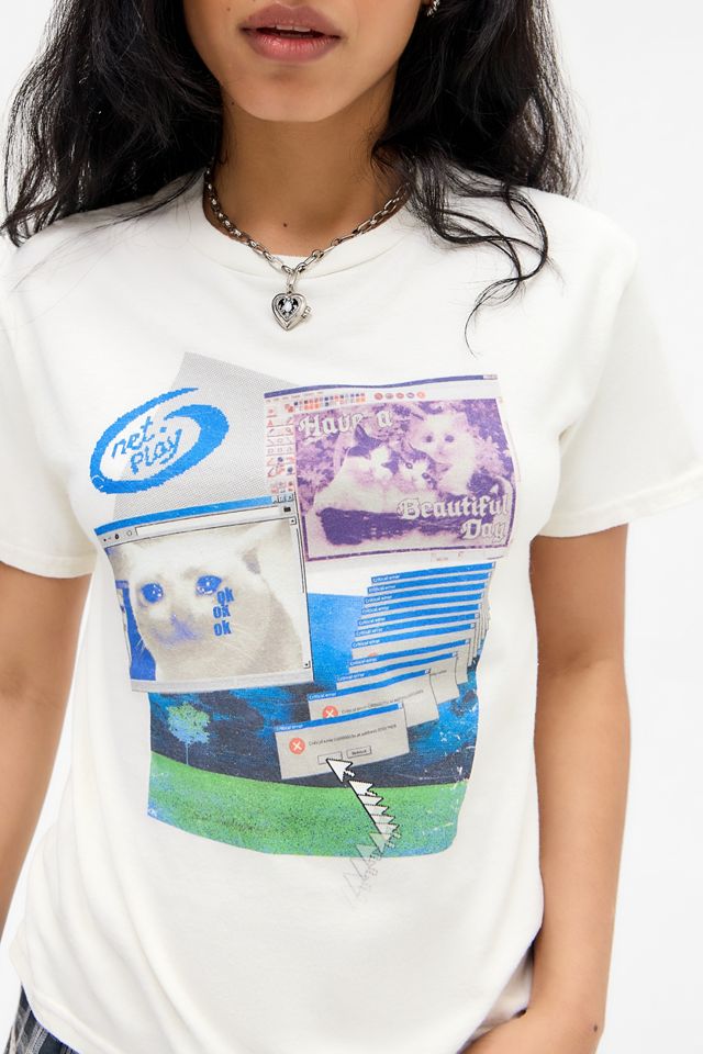 T-shirt ample UO Cat Net Play #1