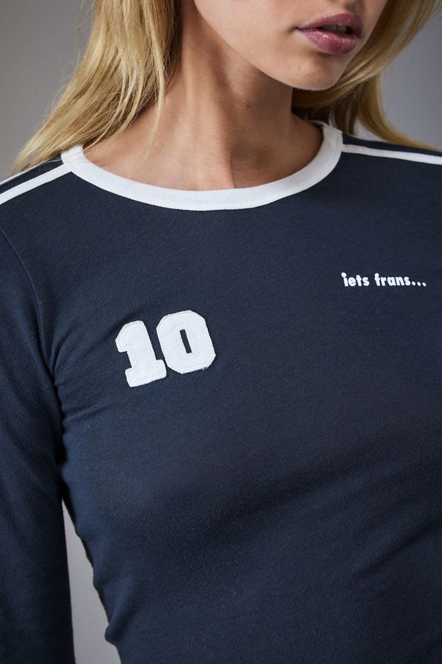 iets frans... Black Mia Long-Sleeved Football T-Shirt #3