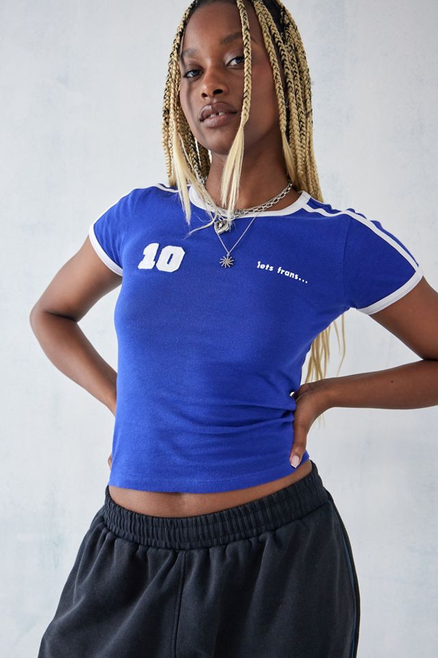 iets frans... Blau Mia Fußball Baby T-Shirt #3