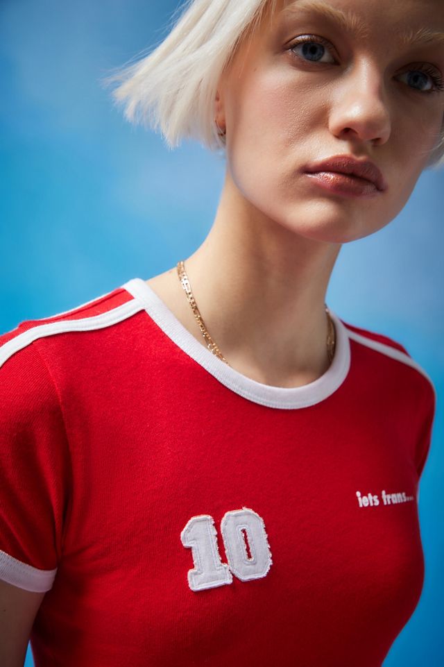 iets frans... Rotes Mia Fußball Baby T-Shirt #1