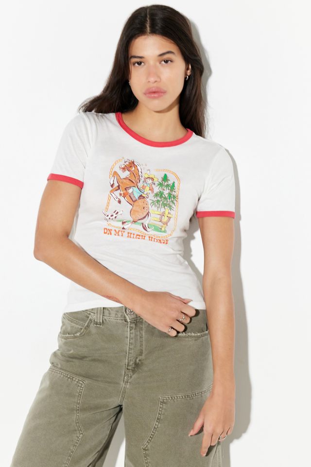 UO On My High Horse Ringer T-Shirt #1