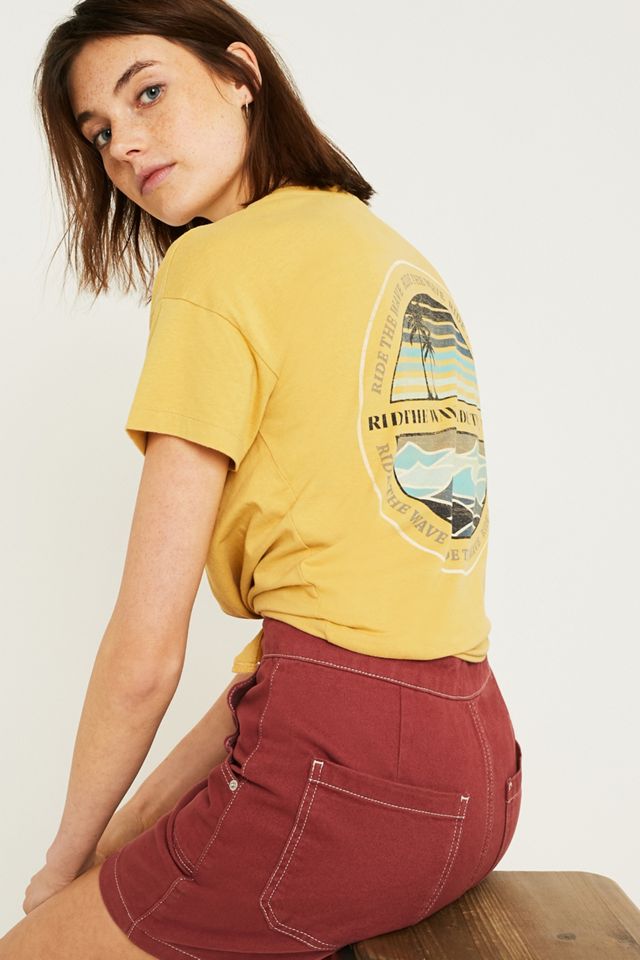 UO- T-shirt noué sur le devant Ride The Wave #1