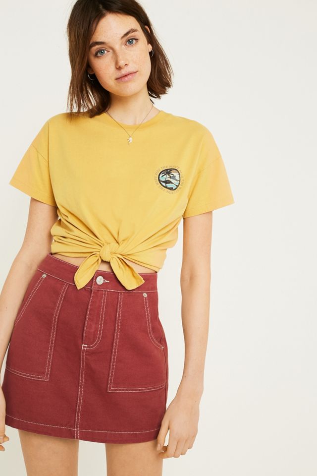 UO- T-shirt noué sur le devant Ride The Wave #2