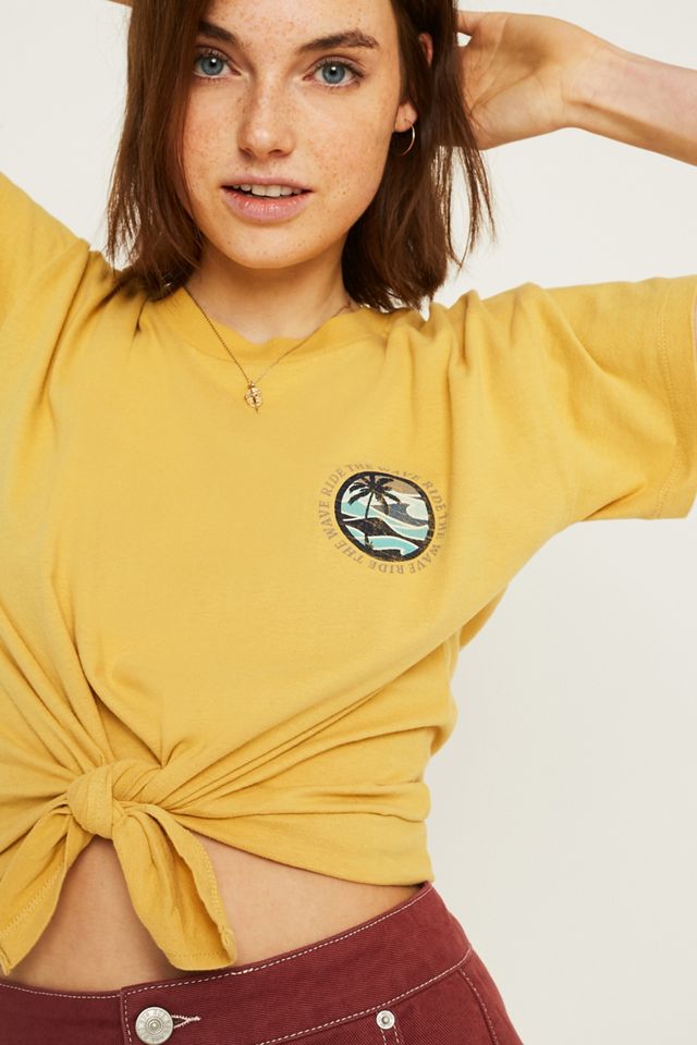 UO- T-shirt noué sur le devant Ride The Wave #4