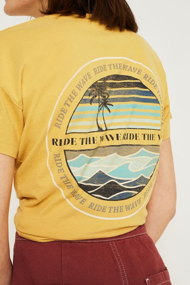 UO- T-shirt noué sur le devant Ride The Wave #5