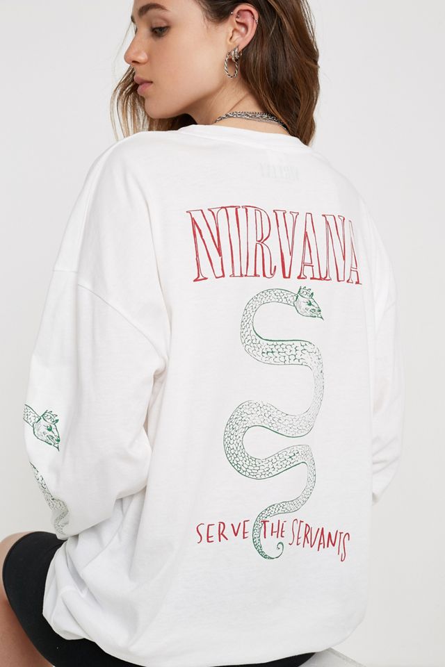 UO - T-shirt de skate Nirvana à manches longues et motif serpent #1