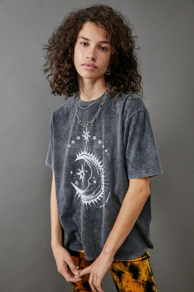 UO Celestial Design Acid Wash T-Shirt #2