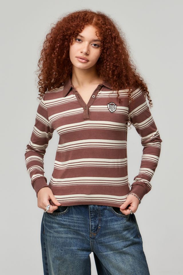 BDG Shrunken Stripe Rugby Shirt Urban Outfitters UK