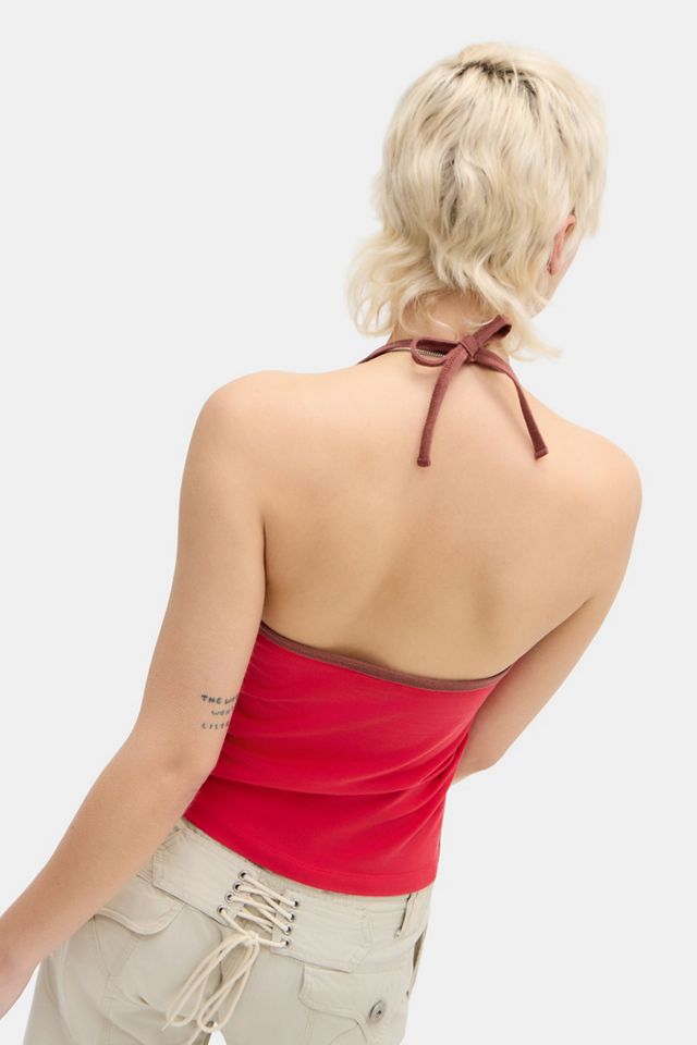 Top Halter con Lazo en el Cuello UO Red 98 #3