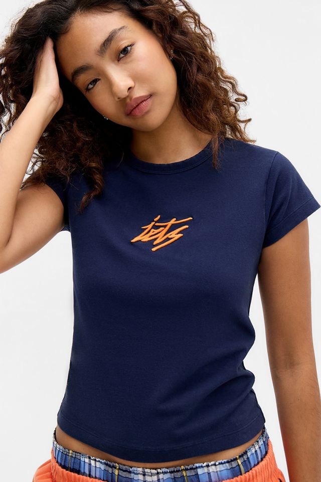 iets frans... Script Logo Cap Sleeve T-Shirt #2