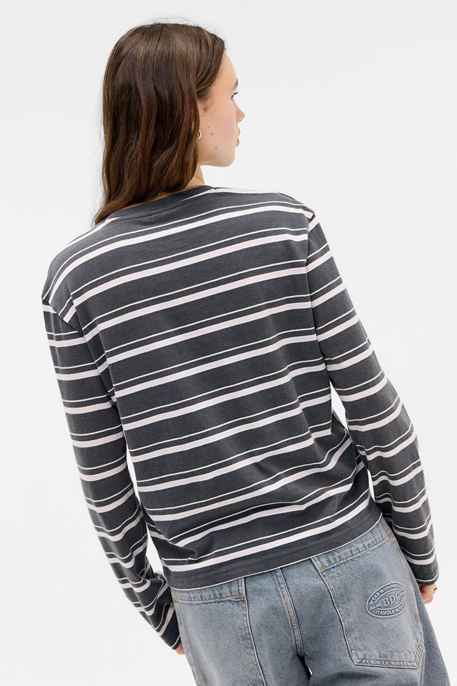 Camiseta Relajada de Manga Larga a Rayas BDG #3