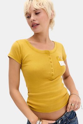 BDG Henley-T-Shirt mit Applikation