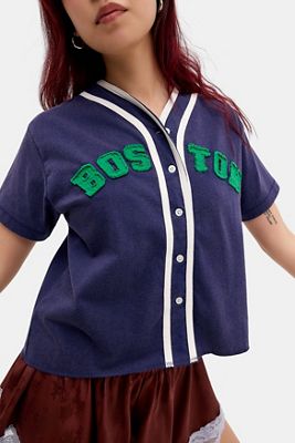Camiseta de Béisbol Corta con Aplique BDG