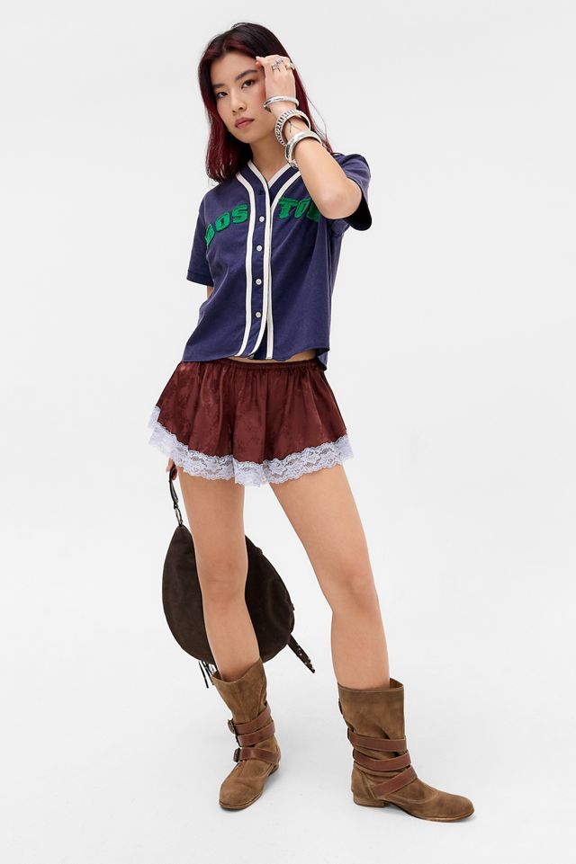 BDG Appliqué Crop Baseball Shirt #1