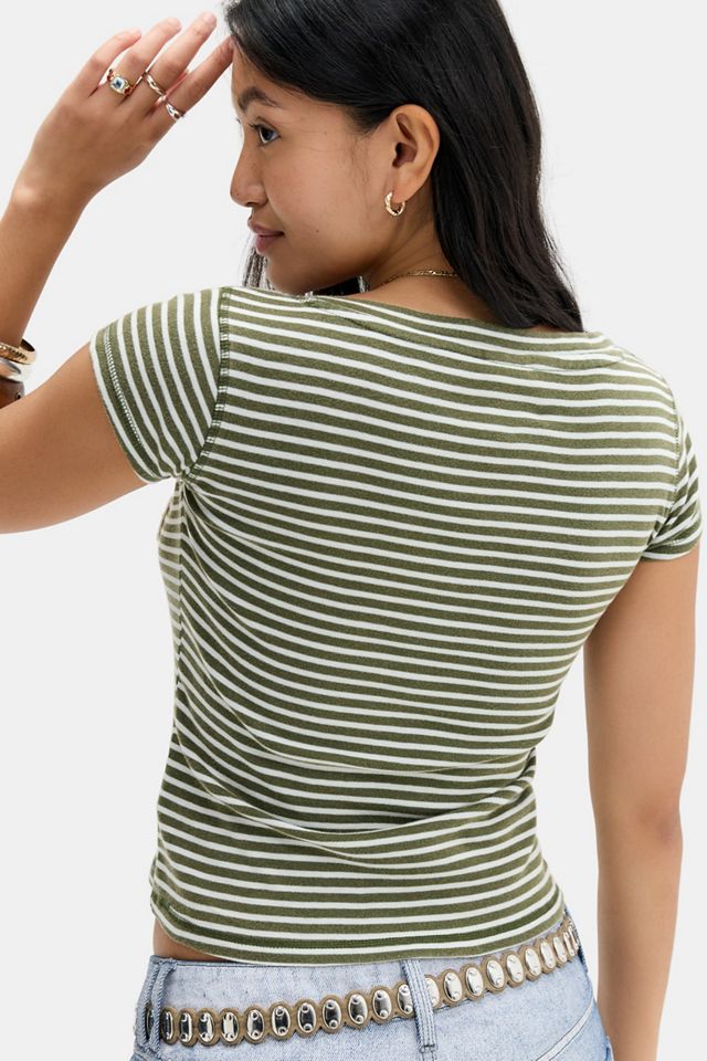 Camiseta Henley con Aplique de Rayas BDG #3
