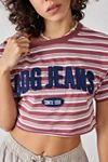 Crop Top BDG Urban Outfitters - Maille Filet à Motifs Rayés - Taille S - Neuf Sans Étiquettes