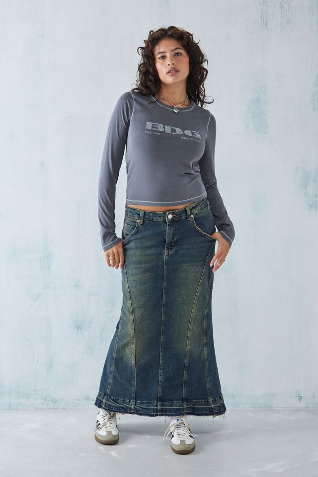 BDG Dark Grey Logo Stamp Long-Sleeved Baby T-Shirt  #2