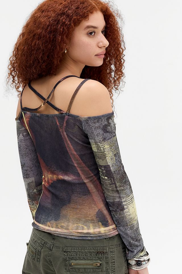 T-Shirt UO Shrunken con Foto Viso #3