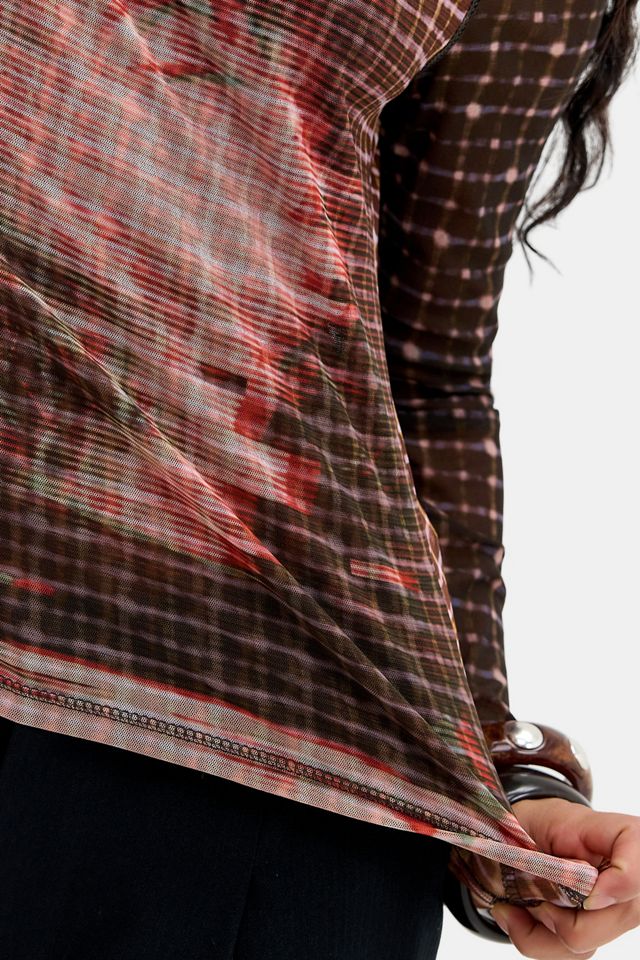 UO Vick Rebel Check Long Sleeve Top #3