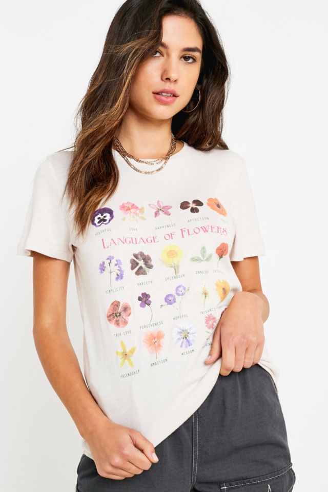 UO Language Of Flowers T-Shirt | Urban Outfitters UK
