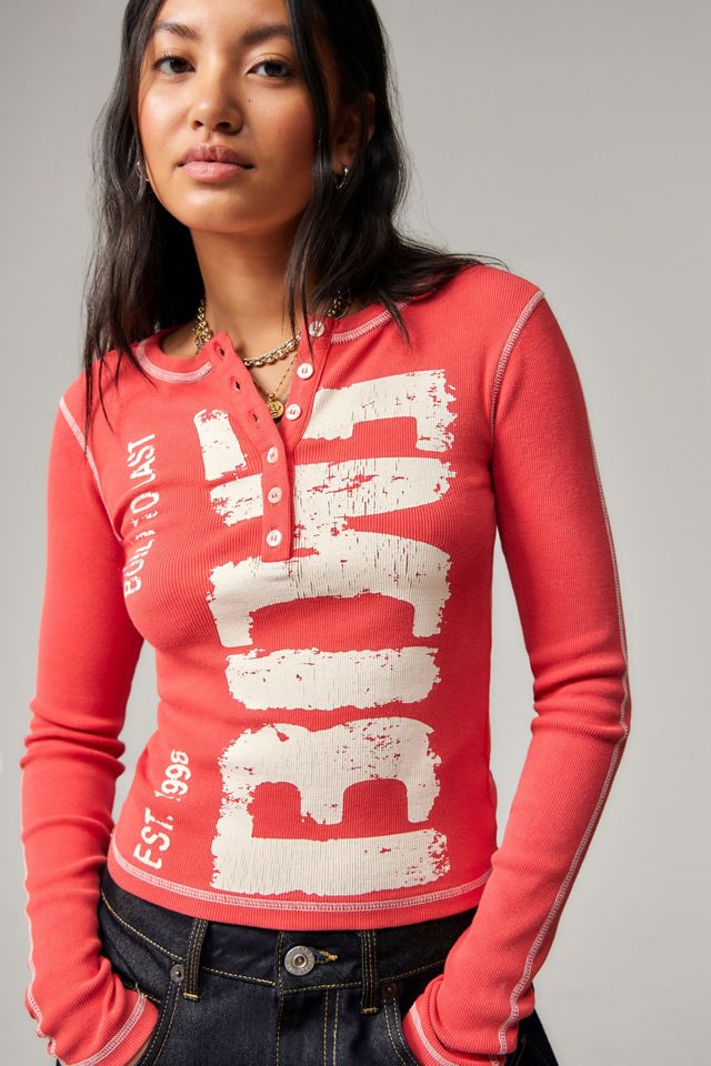 BDG Print Henley Top