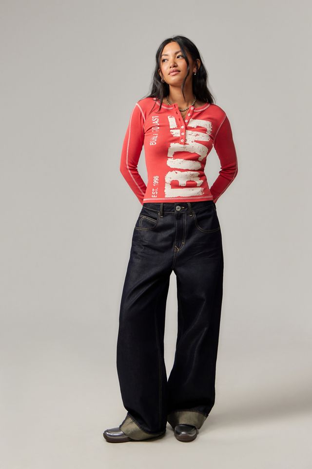 BDG Print Henley Top