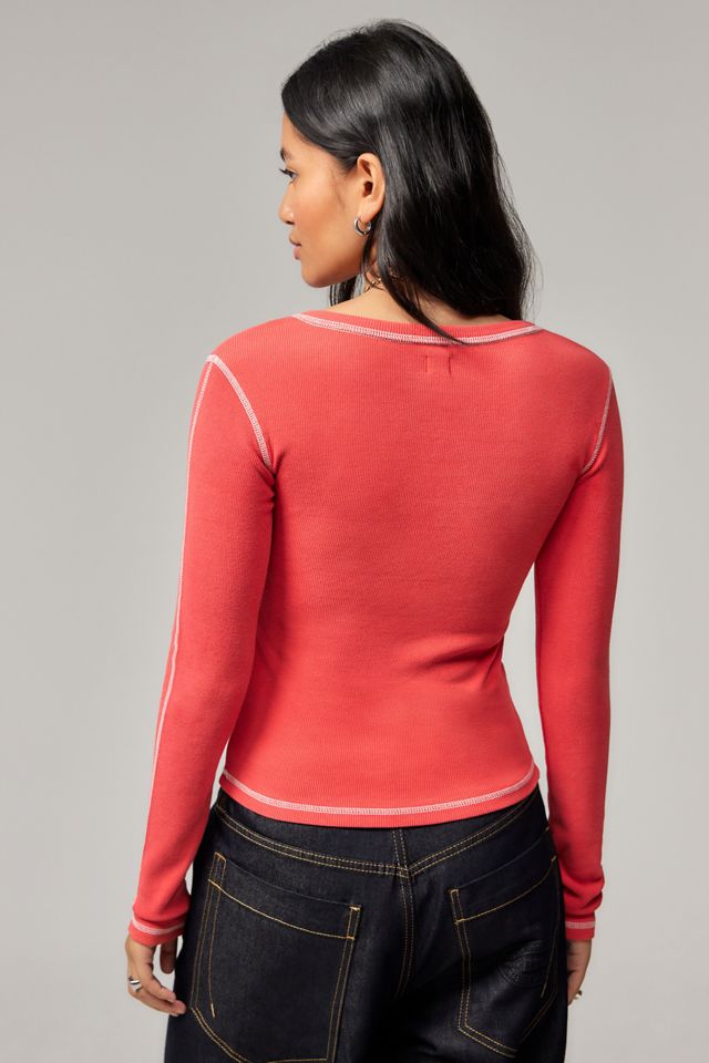 BDG Print Henley Top