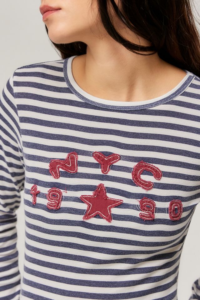 BDG NYC 1990 Stripe Long-Sleeved T-Shirt #1