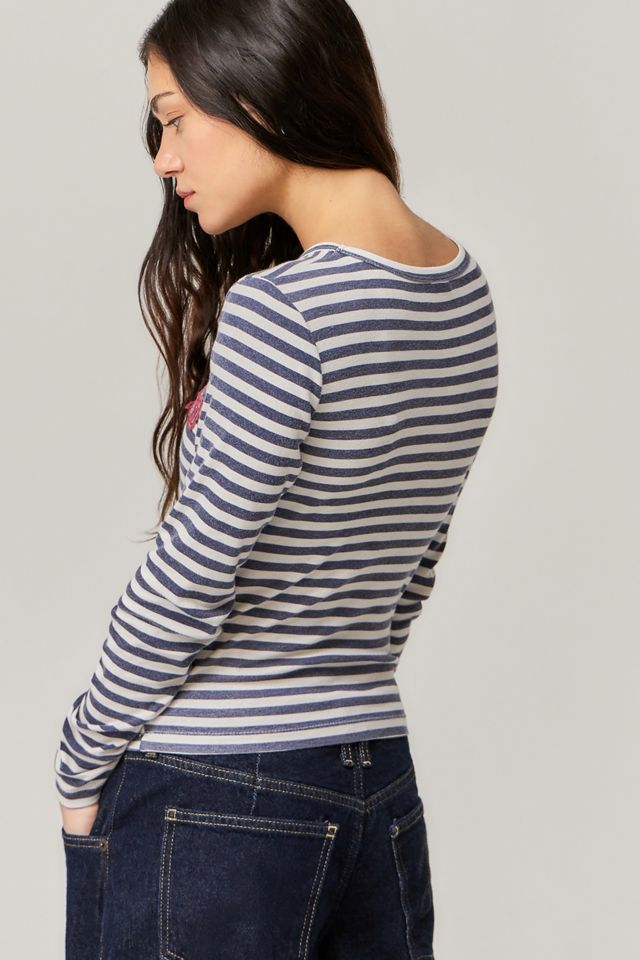 BDG NYC 1990 Stripe Long-Sleeved T-Shirt #3