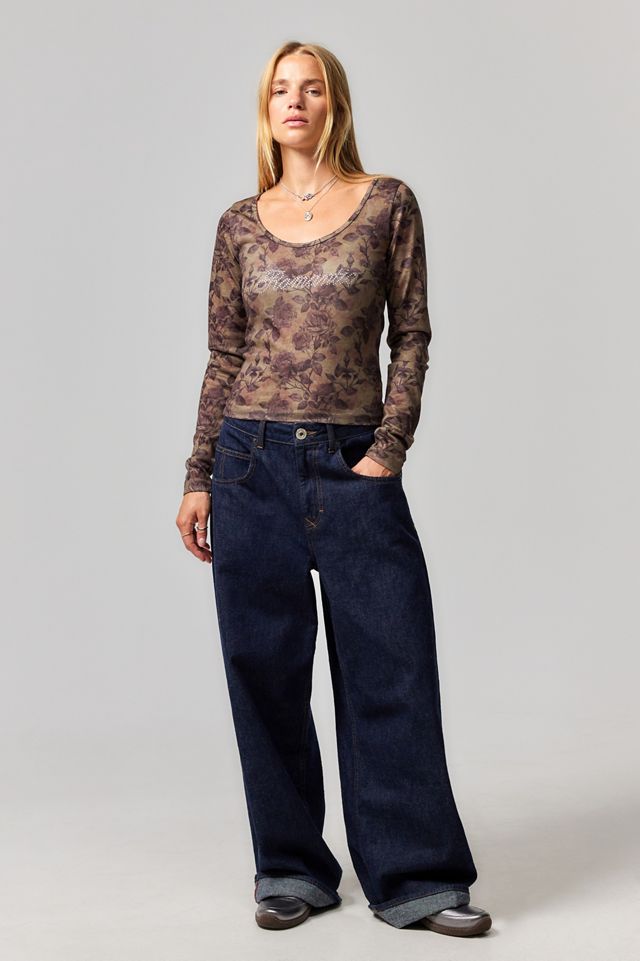 UO Diamante Floral Long Sleeve Top #1