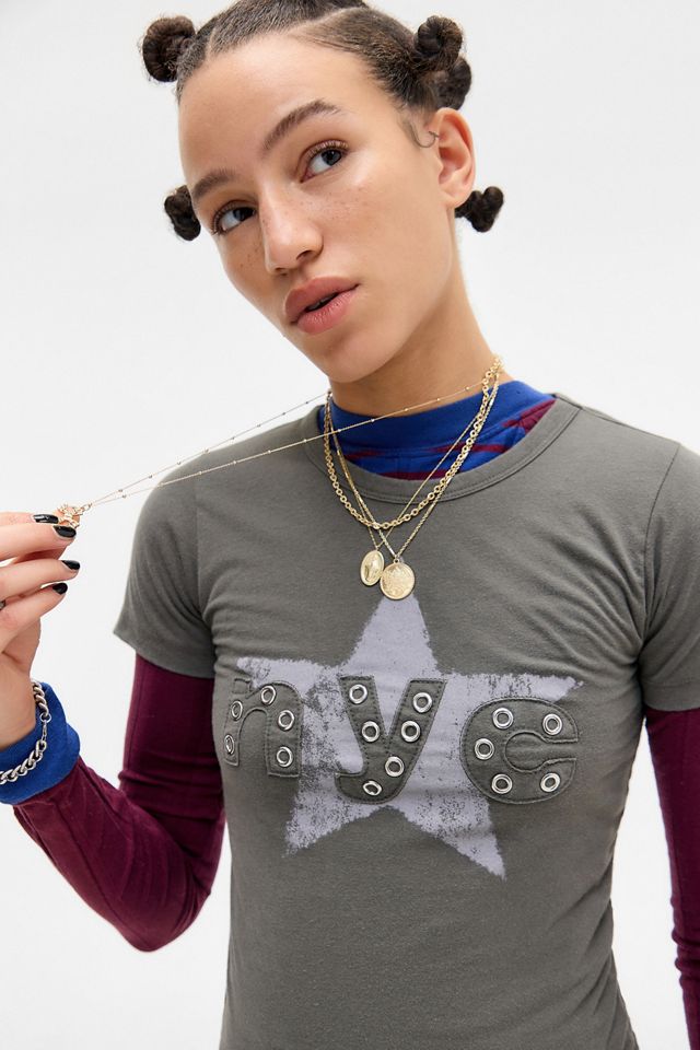 T-shirt Baby UO NYC Star Eyelet #4