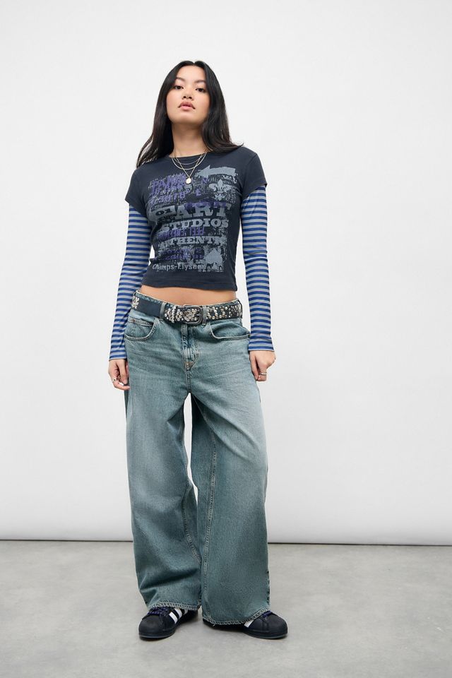 UO Art Studio Stripe Twofer T-Shirt #1