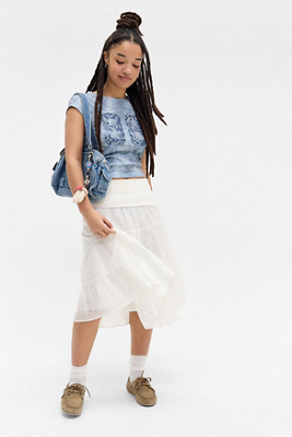 UO Paisley T-Shirt - Blue XS at Urban Outfitters