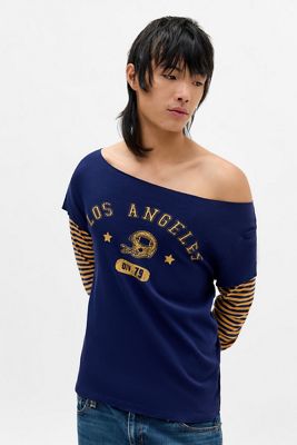 Camiseta Twofer de Rayas UO Los Angeles