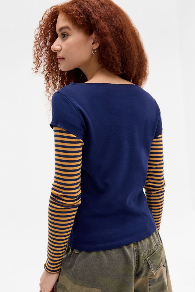 Camiseta Twofer de Rayas UO Los Angeles #3