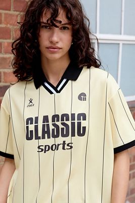 Maglia da Calcio a Righe con Colletto UO