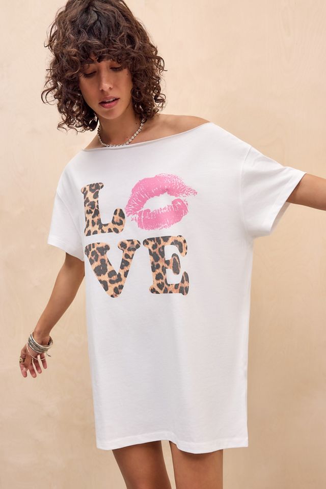 T-shirt UO Love Leopard Spalle Scoperte #2