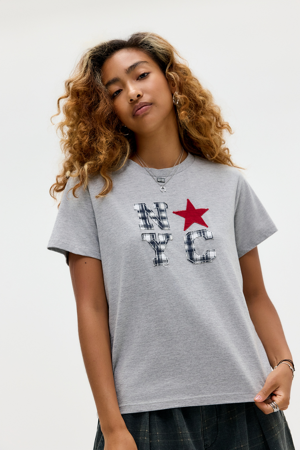 UO NYC Star Appliqué T-Shirt