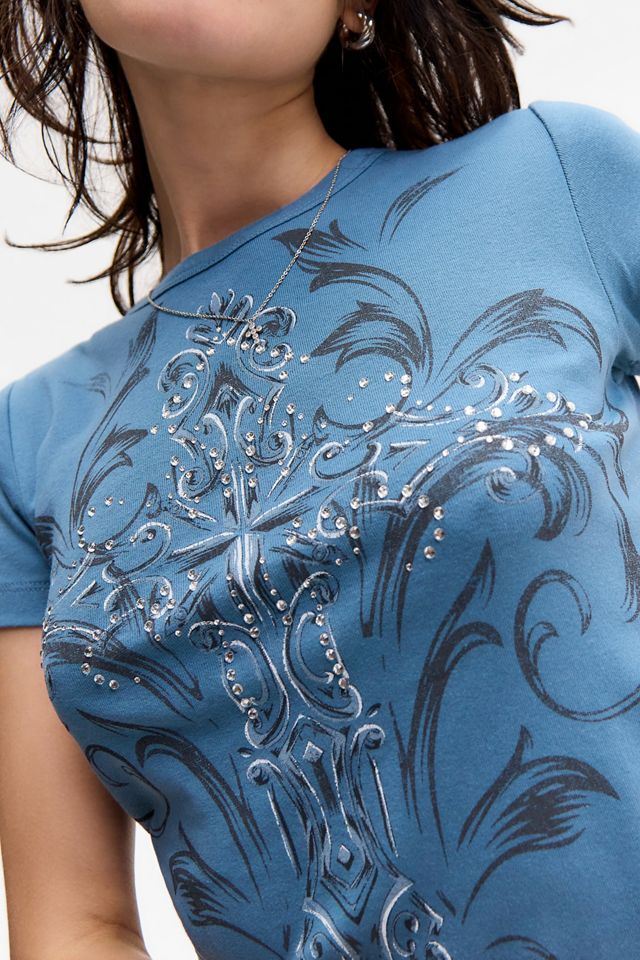 UO Diamanté Cross Baby T-Shirt #2