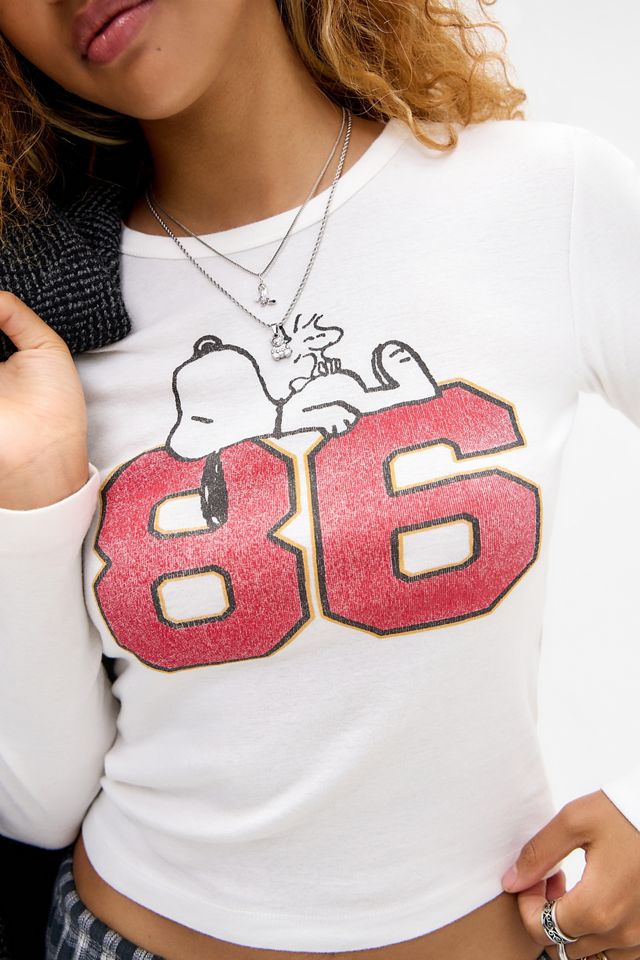 Camiseta de Manga Larga UO Cream Snoopy 86 #1