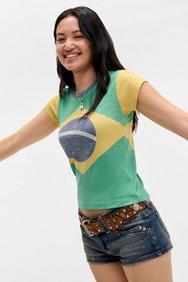 UO Brasilien Flagge Baby T-Shirt