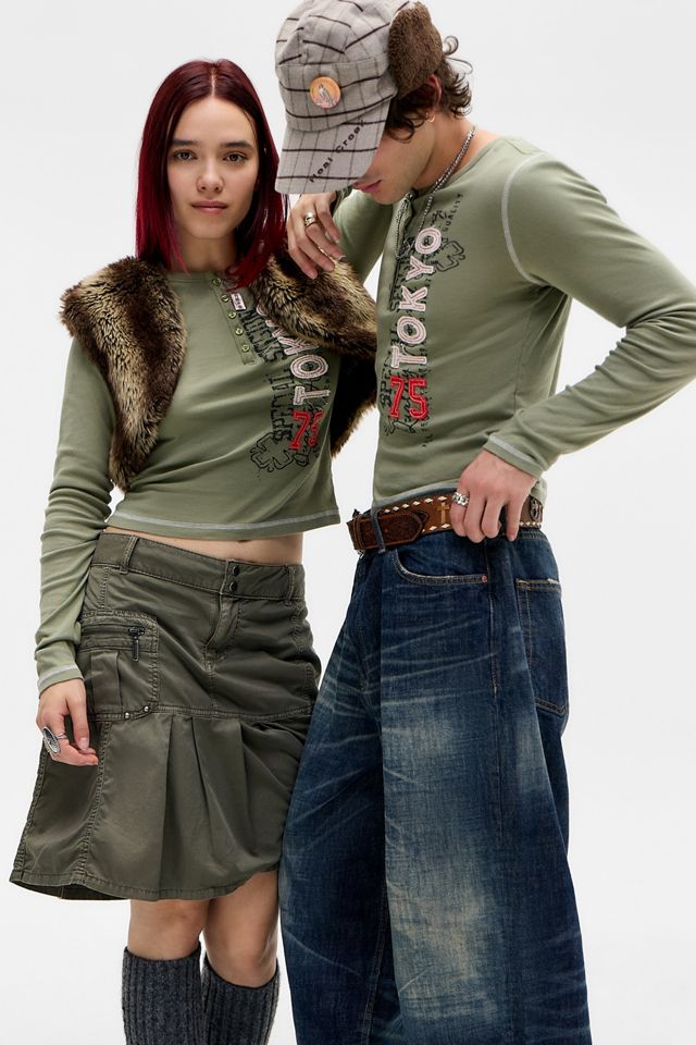 BDG Maglietta Henley con Applique Tokyo #5