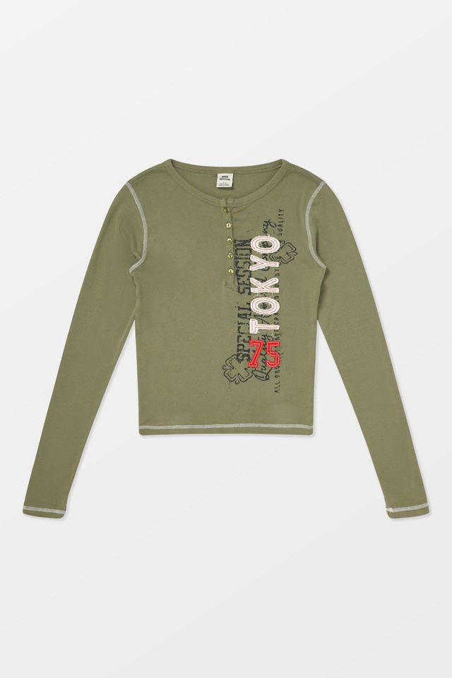 BDG Maglietta Henley con Applique Tokyo #6