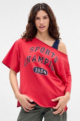 UO Sports Champion Off-Shoulder T-Shirt