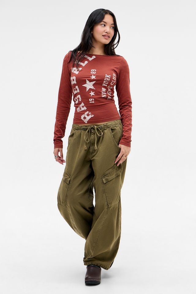 T-shirt à manches longues et rayures de baseball UO #2