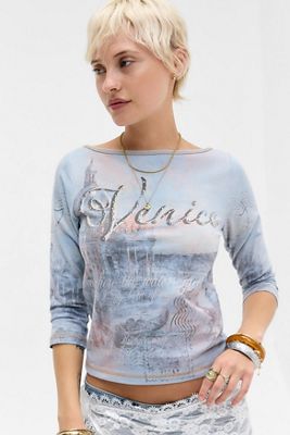 UO Venice Hotfix 3/4 Sleeve Baby T-Shirt